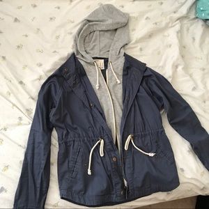 Blue Utility Featuring Grey Jacket Trim